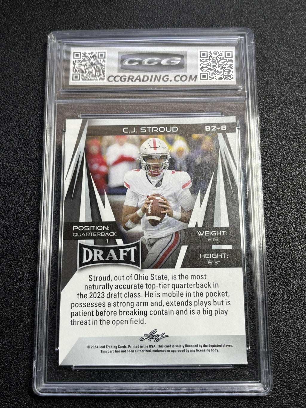 C.J. Stroud 2023 Leaf Draft Rookie CCG 10
