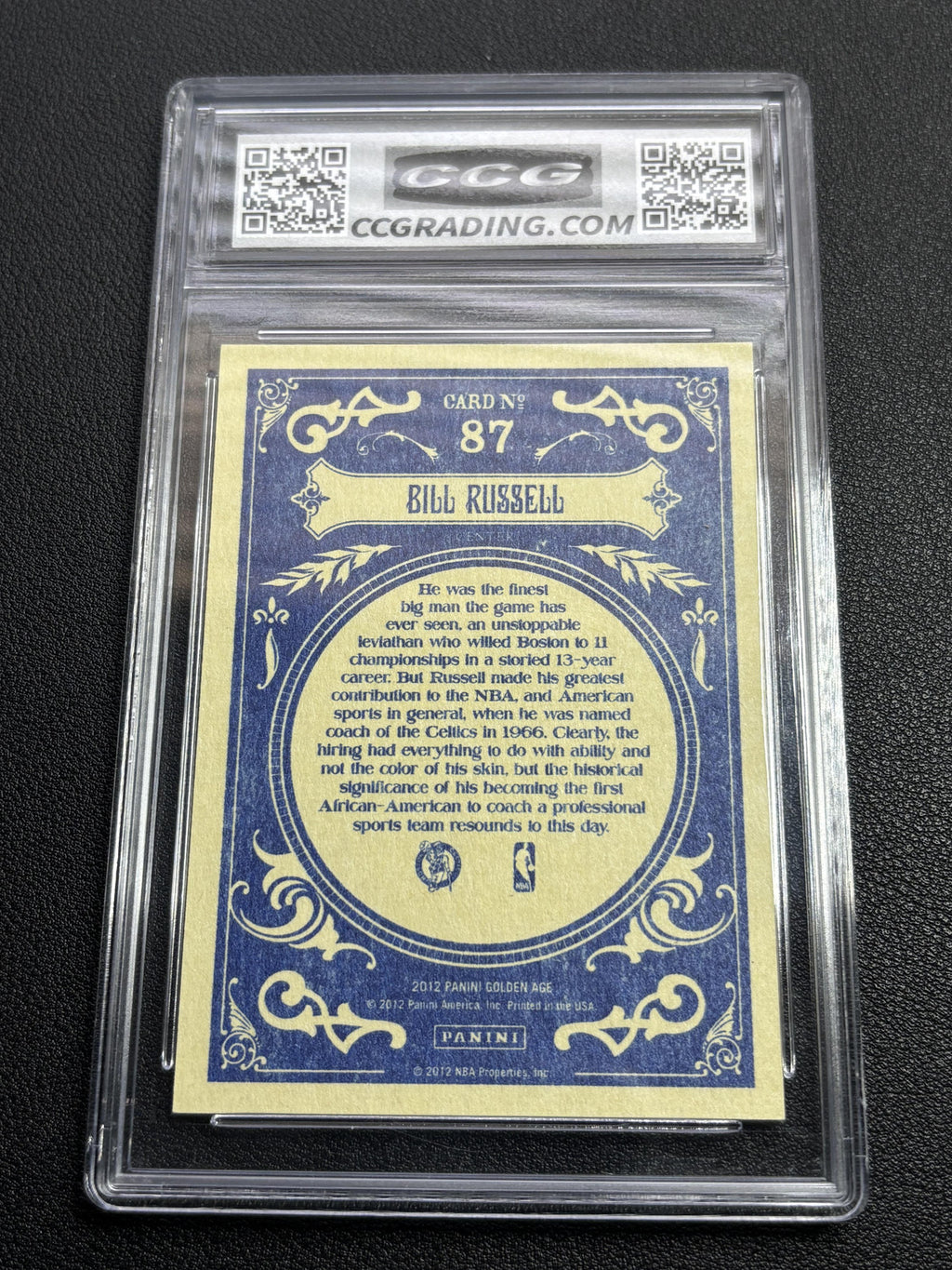 Bill Russell Panini 2012 Panini Golden Age CCG 9.5