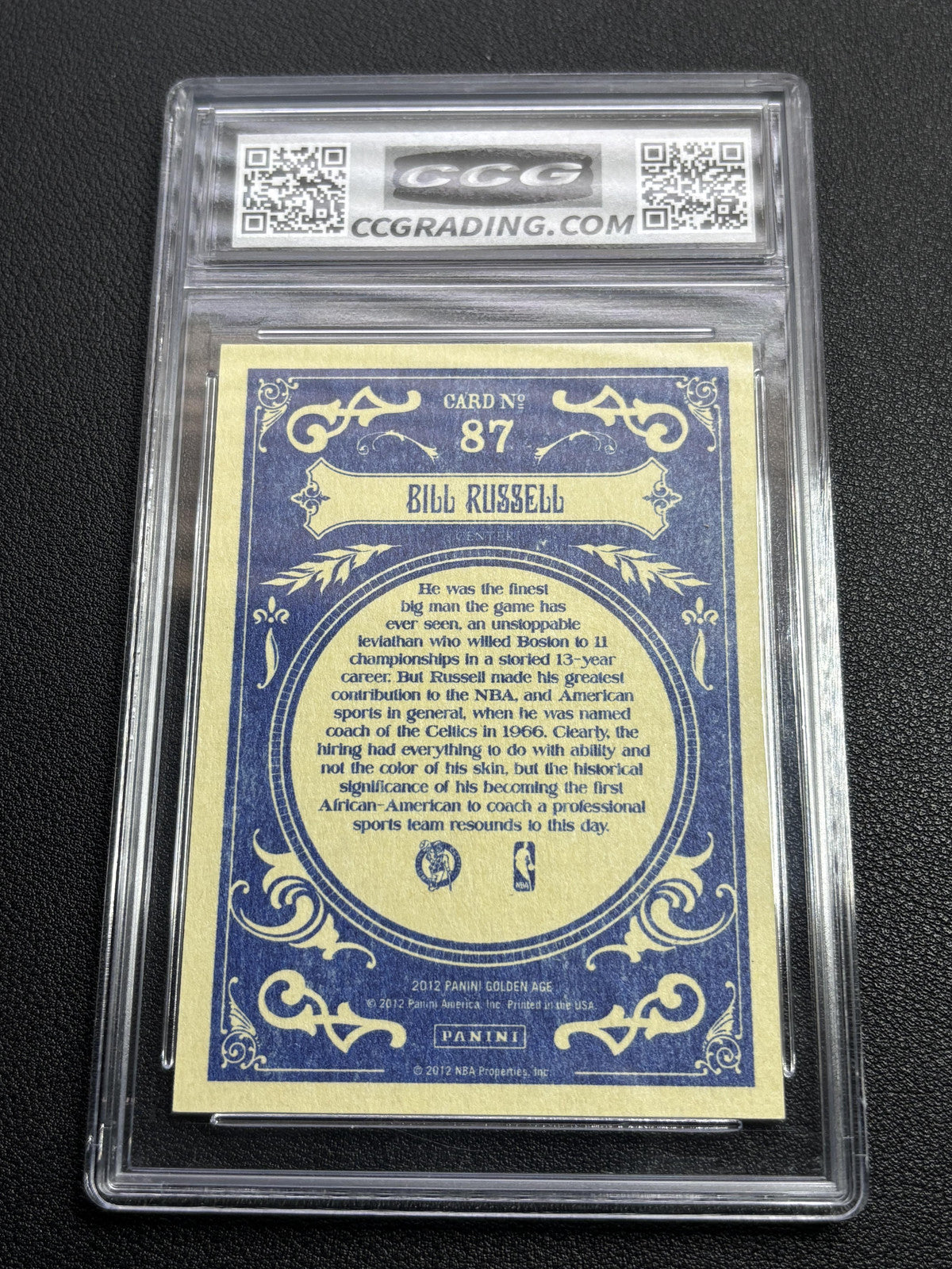 Bill Russell Panini 2012 Panini Golden Age CCG 9.5