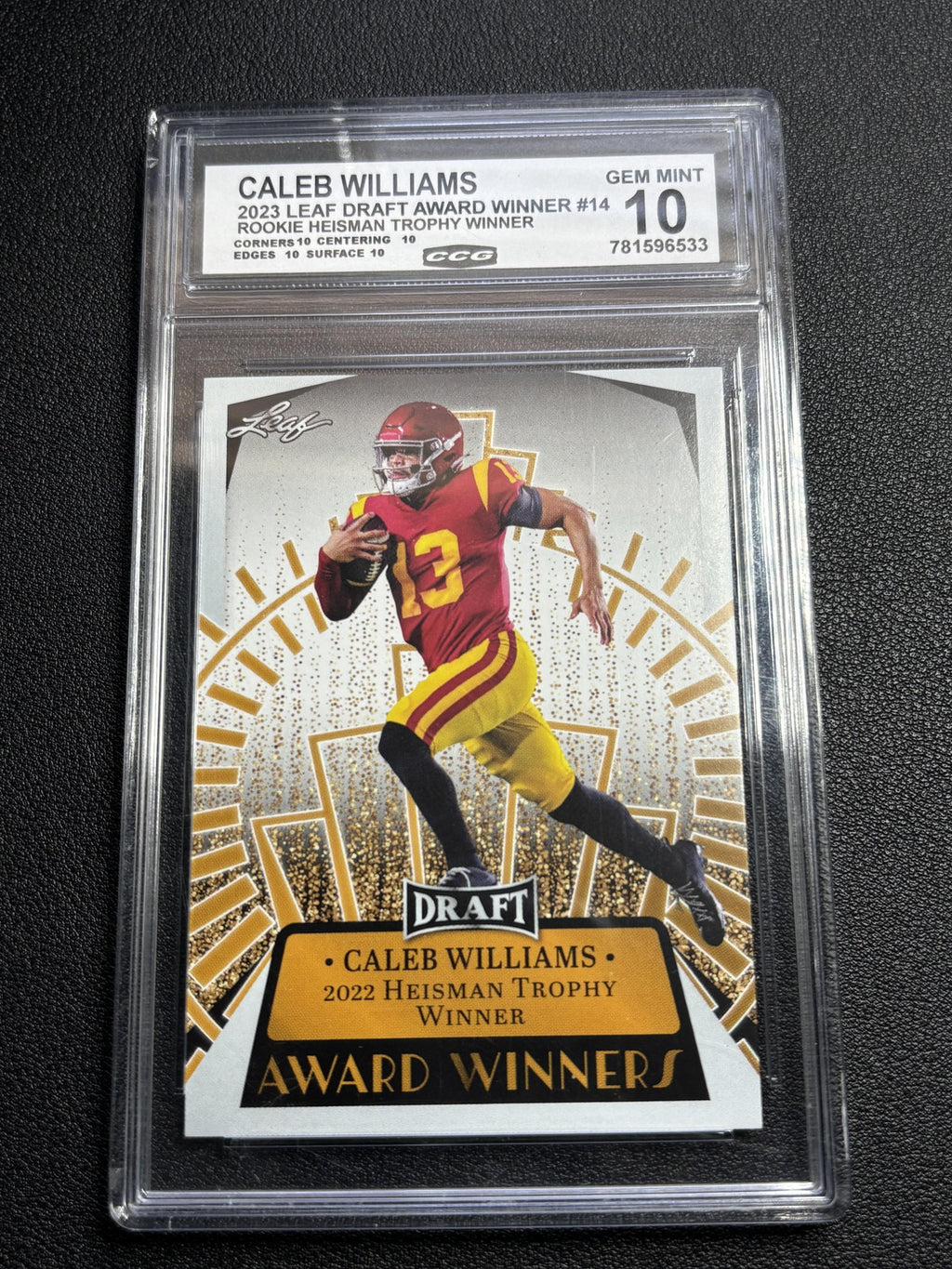 2023 Rookie Heisman Trophy Winner Leaf Draft Award Winner CCG 10