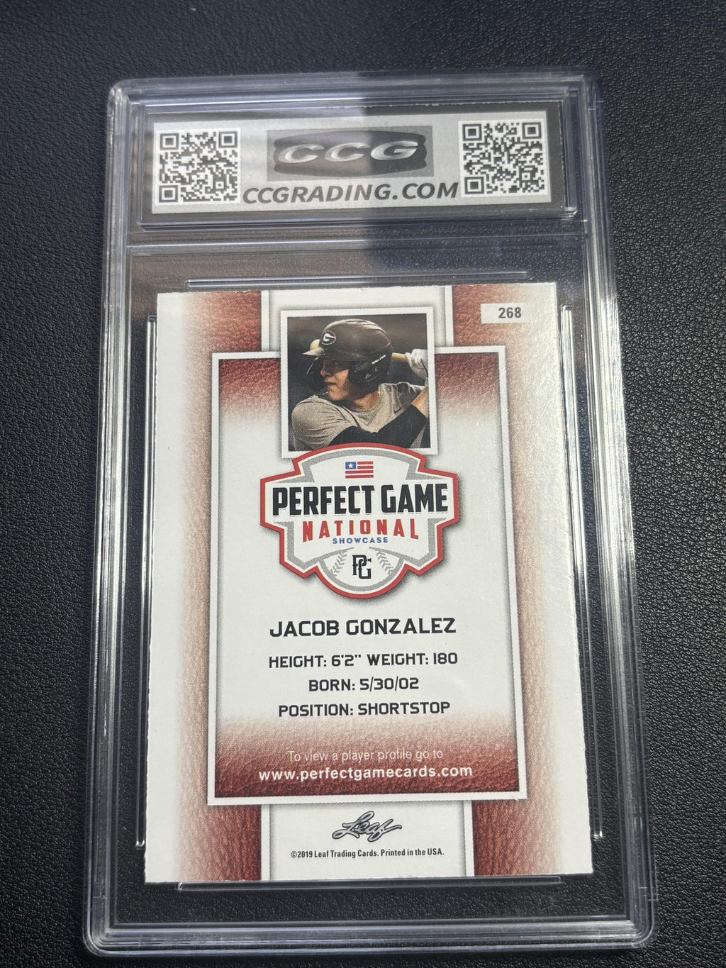 Jacob Gonzalez 2019 Perfect Game National Showcase CCG 10