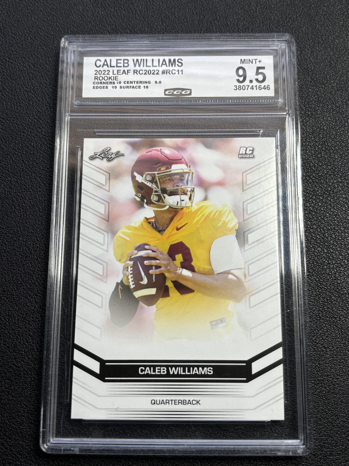 Caleb Williams 2022 Leaf Rookie CCG 9.5
