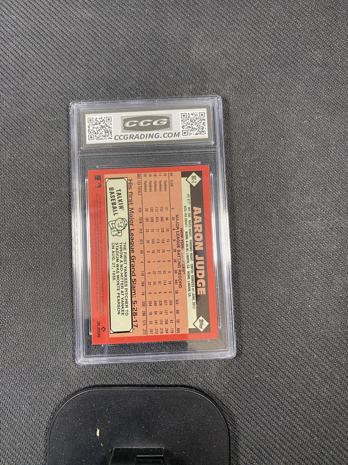 Aaron Judge 2021 Topps Chrome 86C2 Silver Pack Update CCG 10 RC