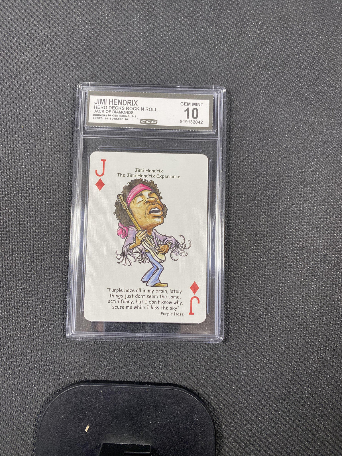 Jimi Hendrix 2022 Hero Decks Rock N' Roll Jack of Diamonds CCG 9.5 RC
