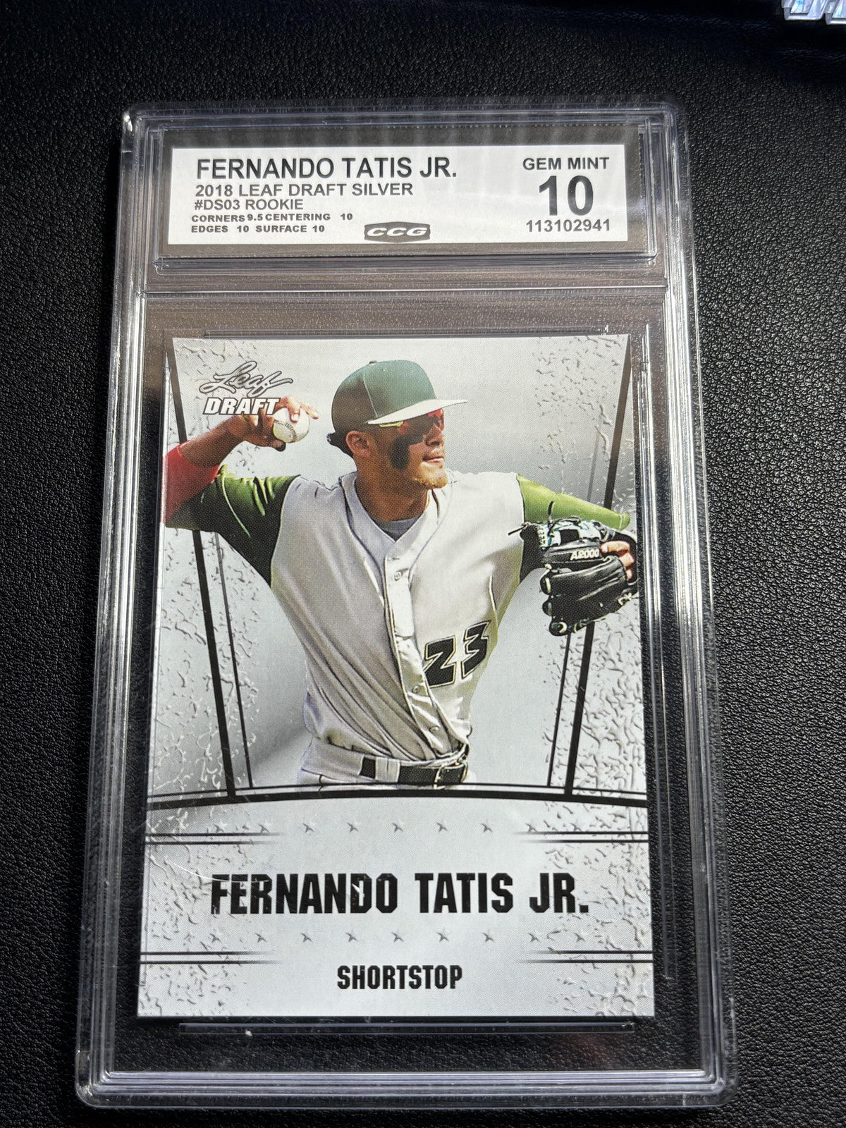 Fernando Tatis Jr. 2018 Leaf Draft Silver Rookie CCG 10