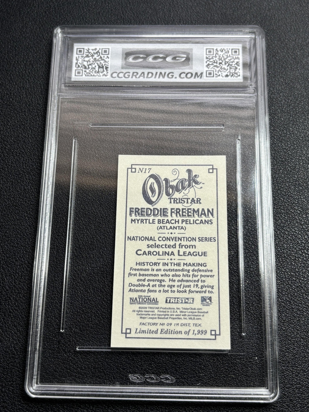 Fredie Freeman 2009 National Convention Series Tristar Oback VIP Mini CCG 10