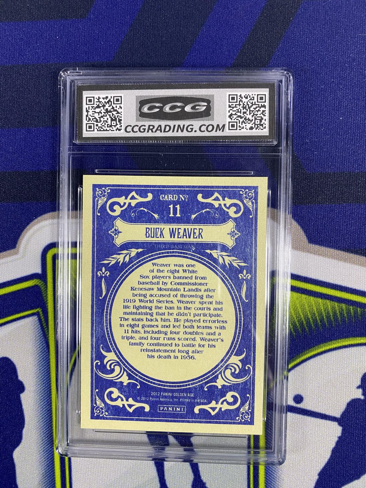 Buck Weaver 2012 Panini Golden Age 11 CCG 10 RC