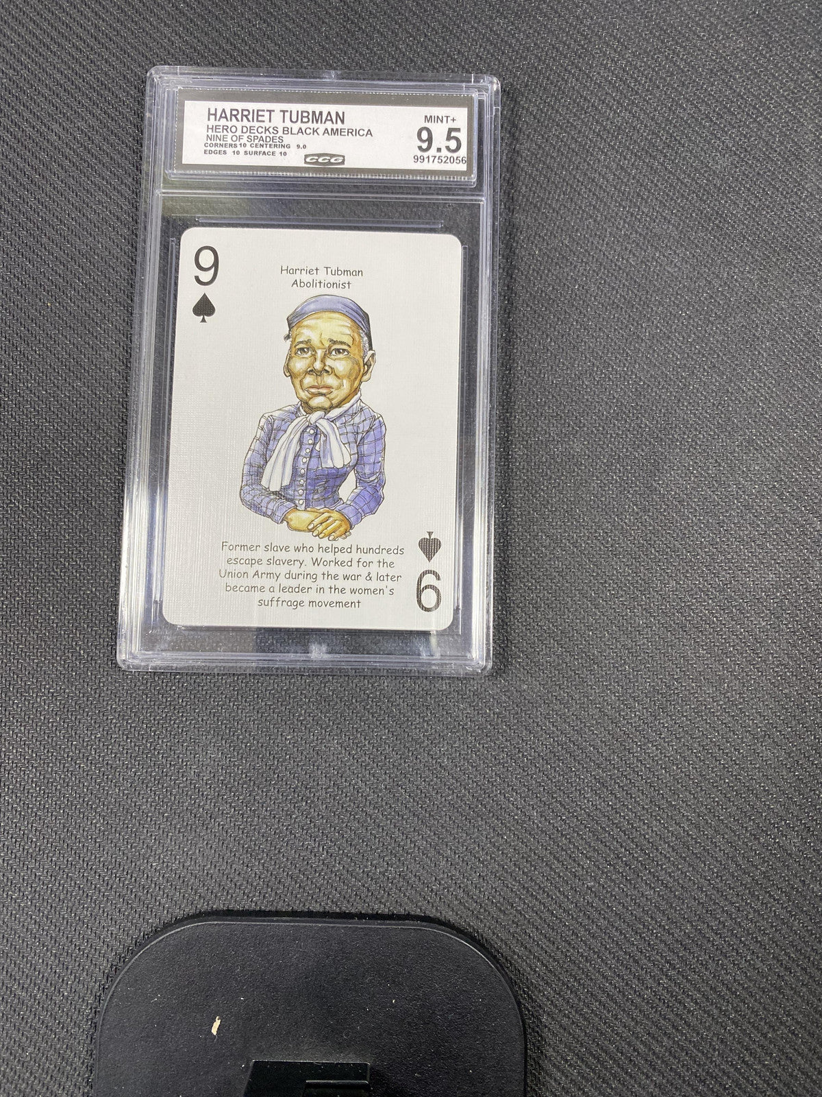 Harriet Tubman 2022 Hero Decks Black America Nine of Spades CCG 9.5 RC