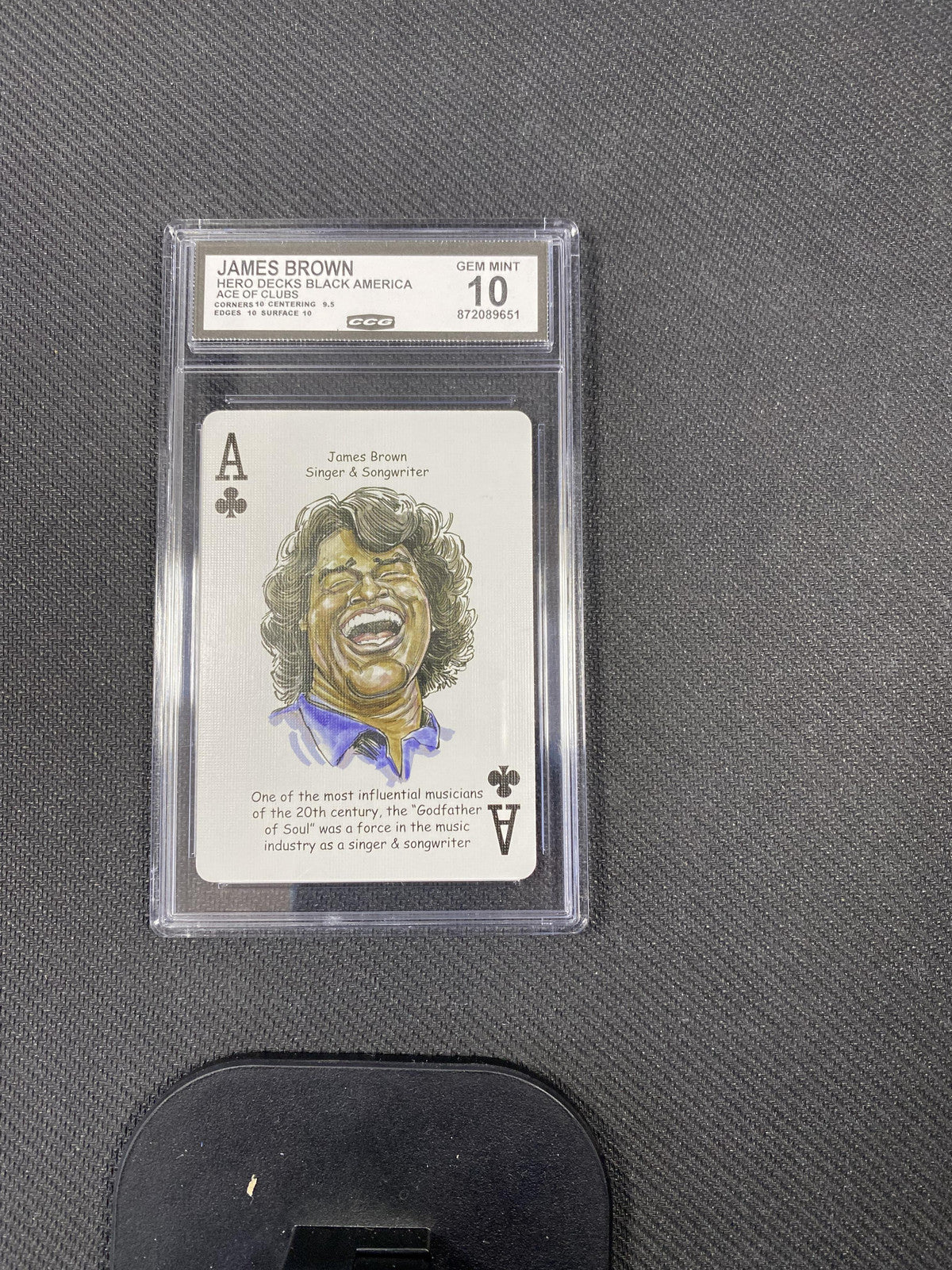 James Brown 2022 Hero Decks Black America Ace of Clubs CCG 10 RC