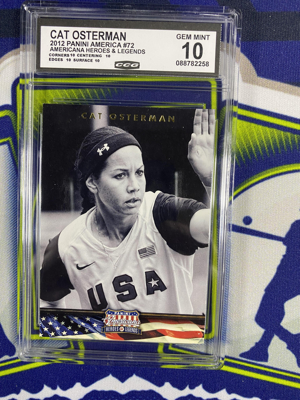 Cat Osterman 2012 Panini America 72 Heroes & Legends CCG 10 RC