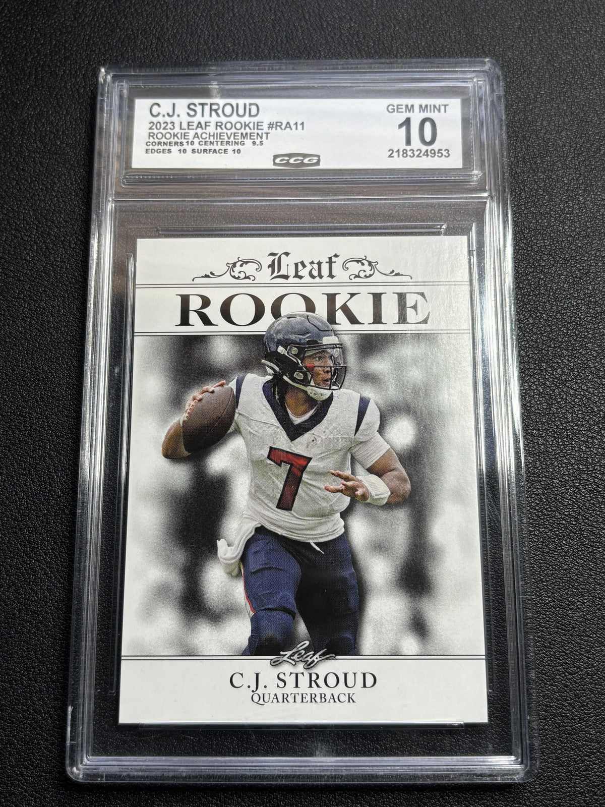 C.J. Stroud 2023 Leaf Rookie Achievement CCG 10