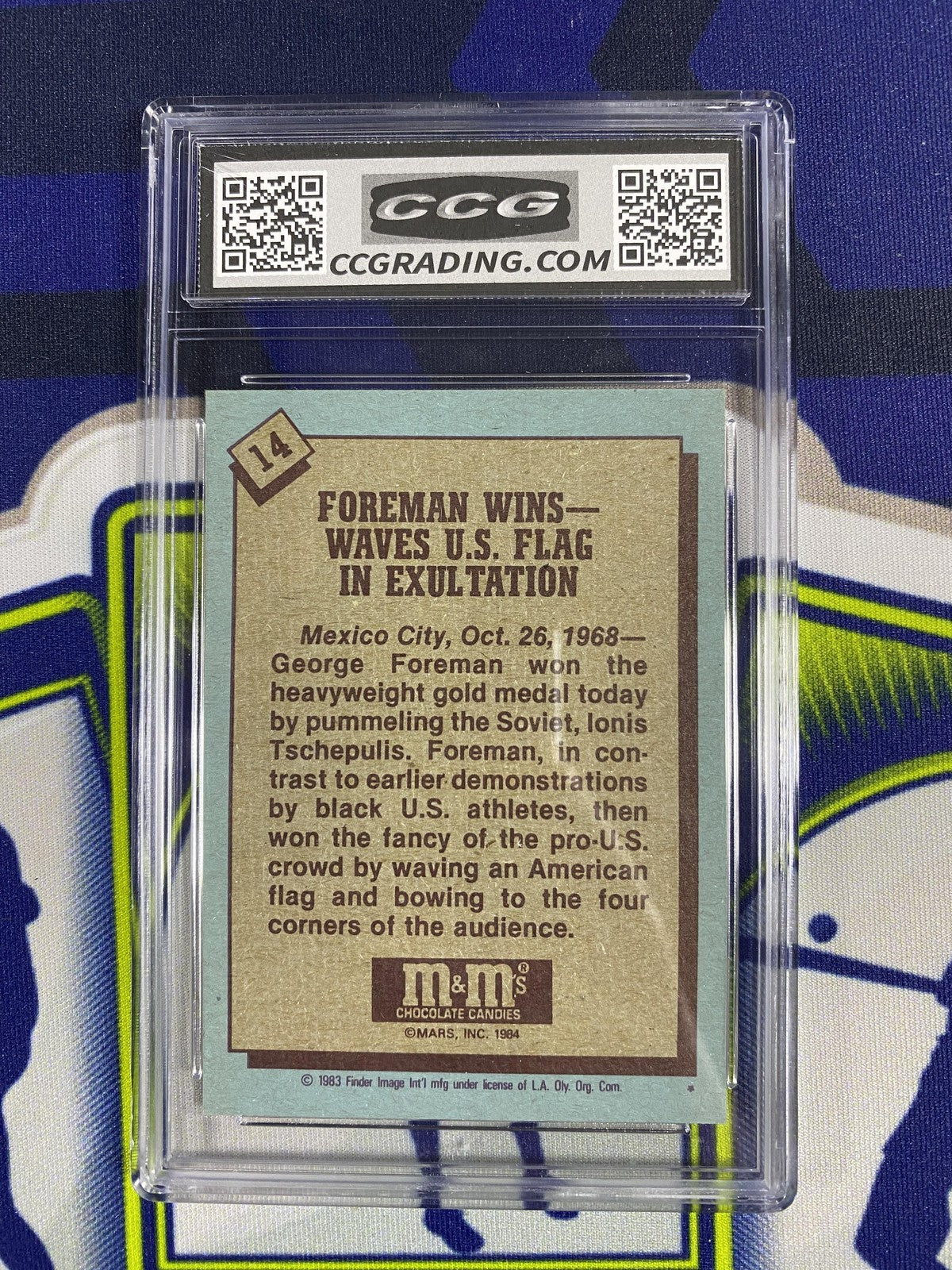George Foreman 1983 Topps M&Ms 14 Olympic Heroes CCG 9.5 RC