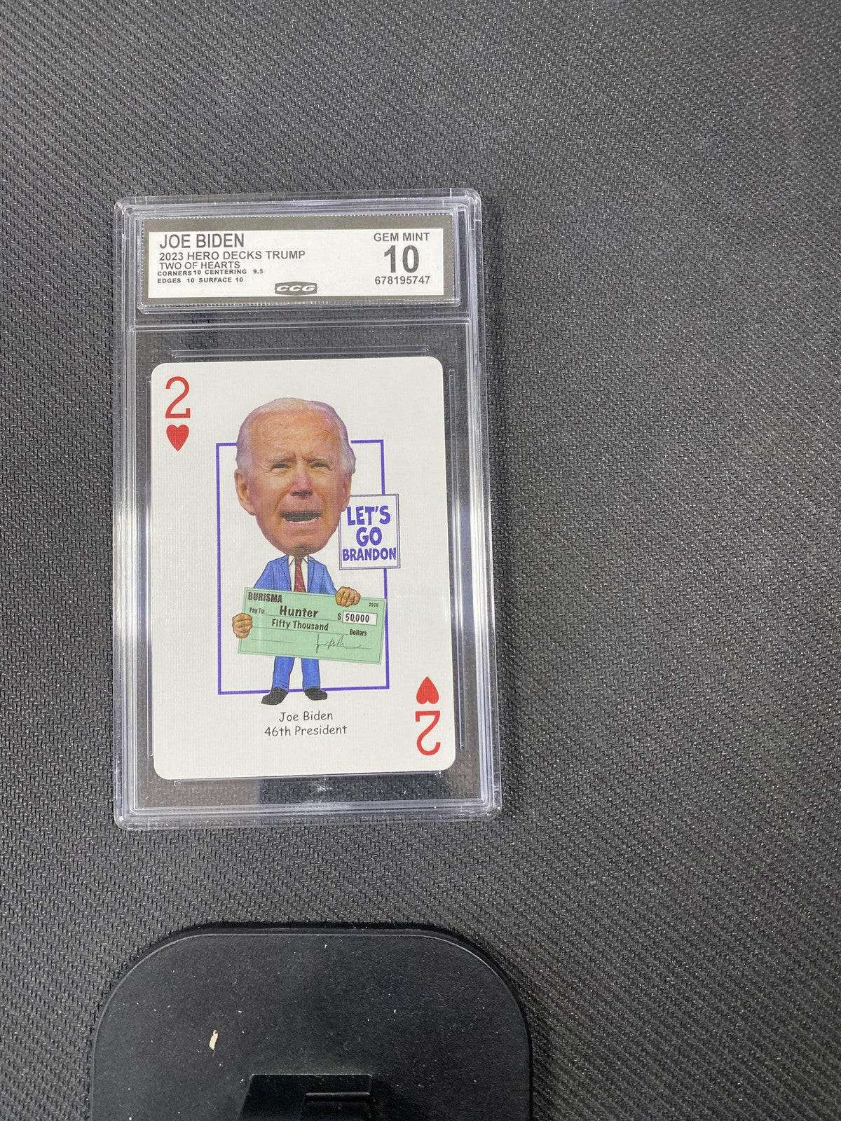 Joe Biden 2023 Hero Decks Trump Two of Hearts CCG 10 RC