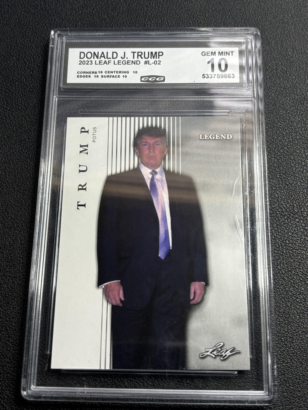 Donald Trump 2023 Leaf Legend CCG 10