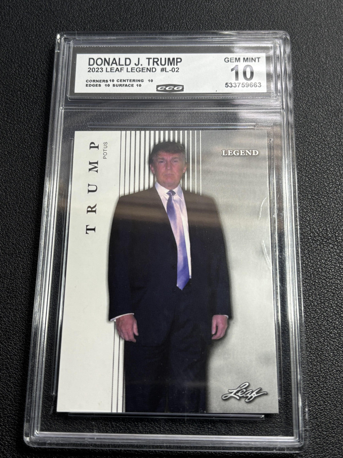 Donald Trump 2023 Leaf Legend CCG 10