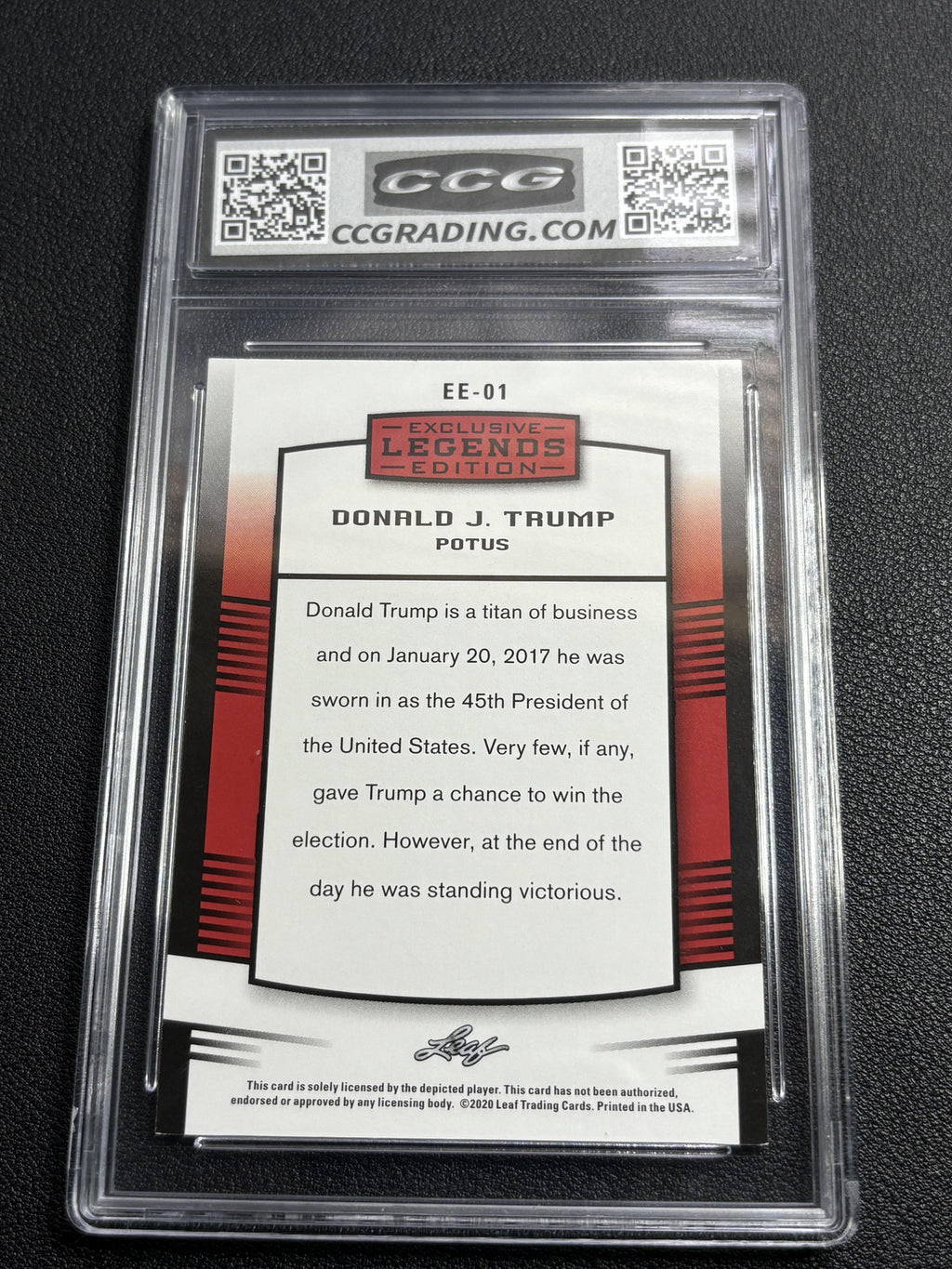 Donald J. Trump 2020 Exclusive Legends CCG 10