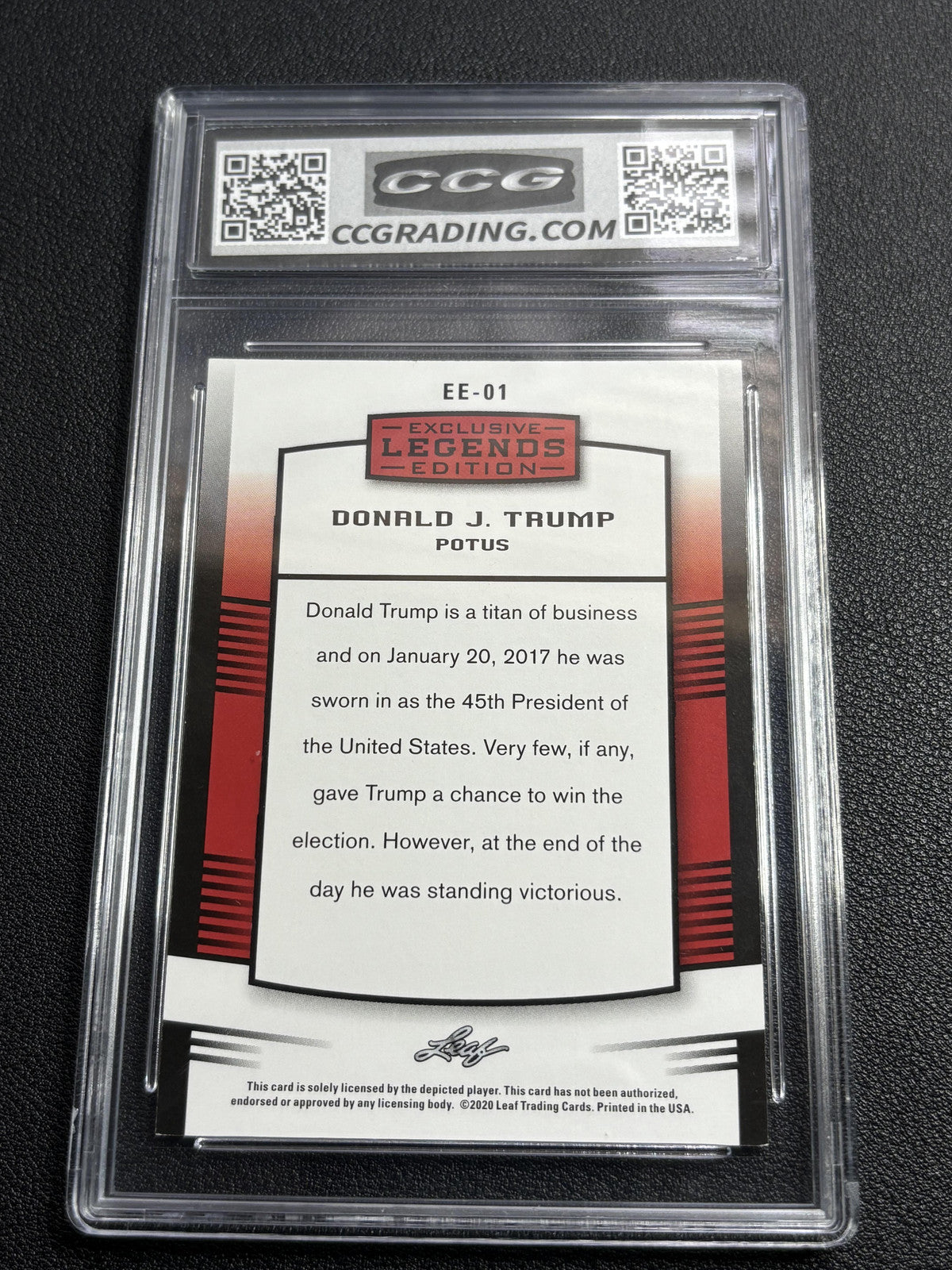 Donald J. Trump 2020 Exclusive Legends CCG 10
