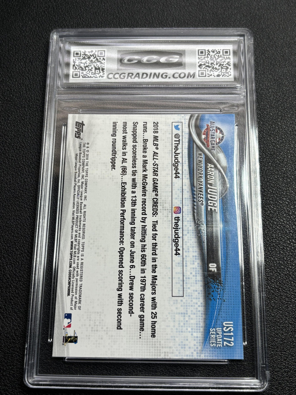 Aaron Judge 2018 Topps Update Series CCG 10