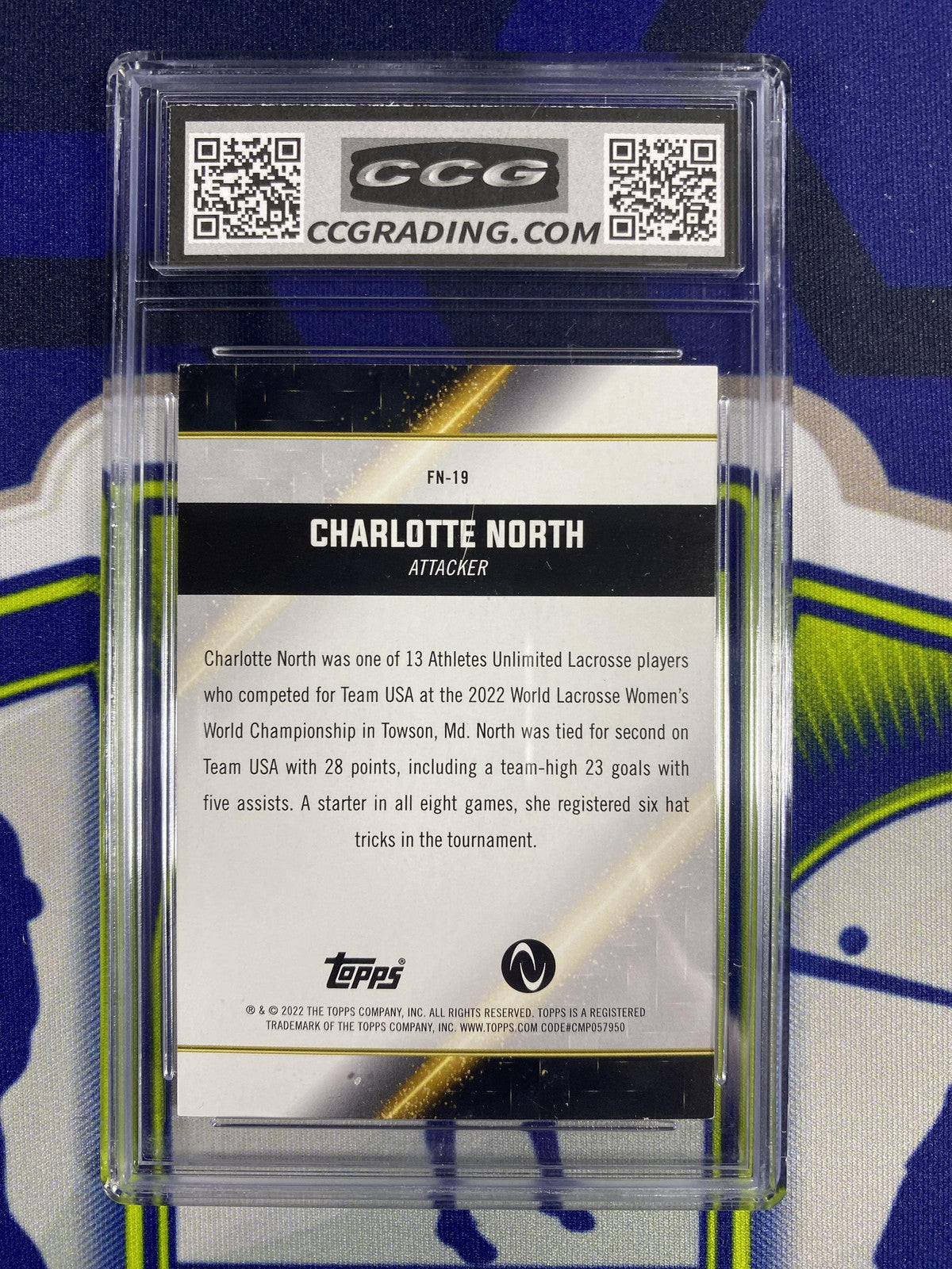 Charlotte North 2022 Topps Athletes Unlimited FN19 CCG 9.5 RC