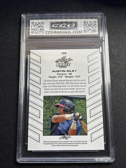 Austin Riley 2015 Leaf Draft Gold Edition CCG 10