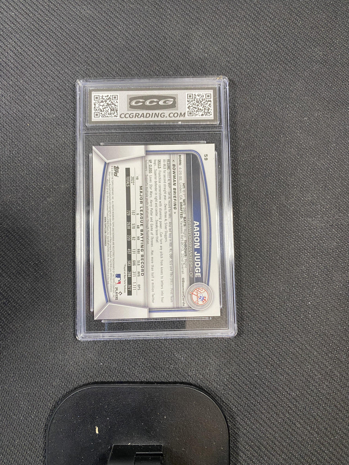 Aaron Judge 2023 Topps Bowman 59 CCG 10 RC