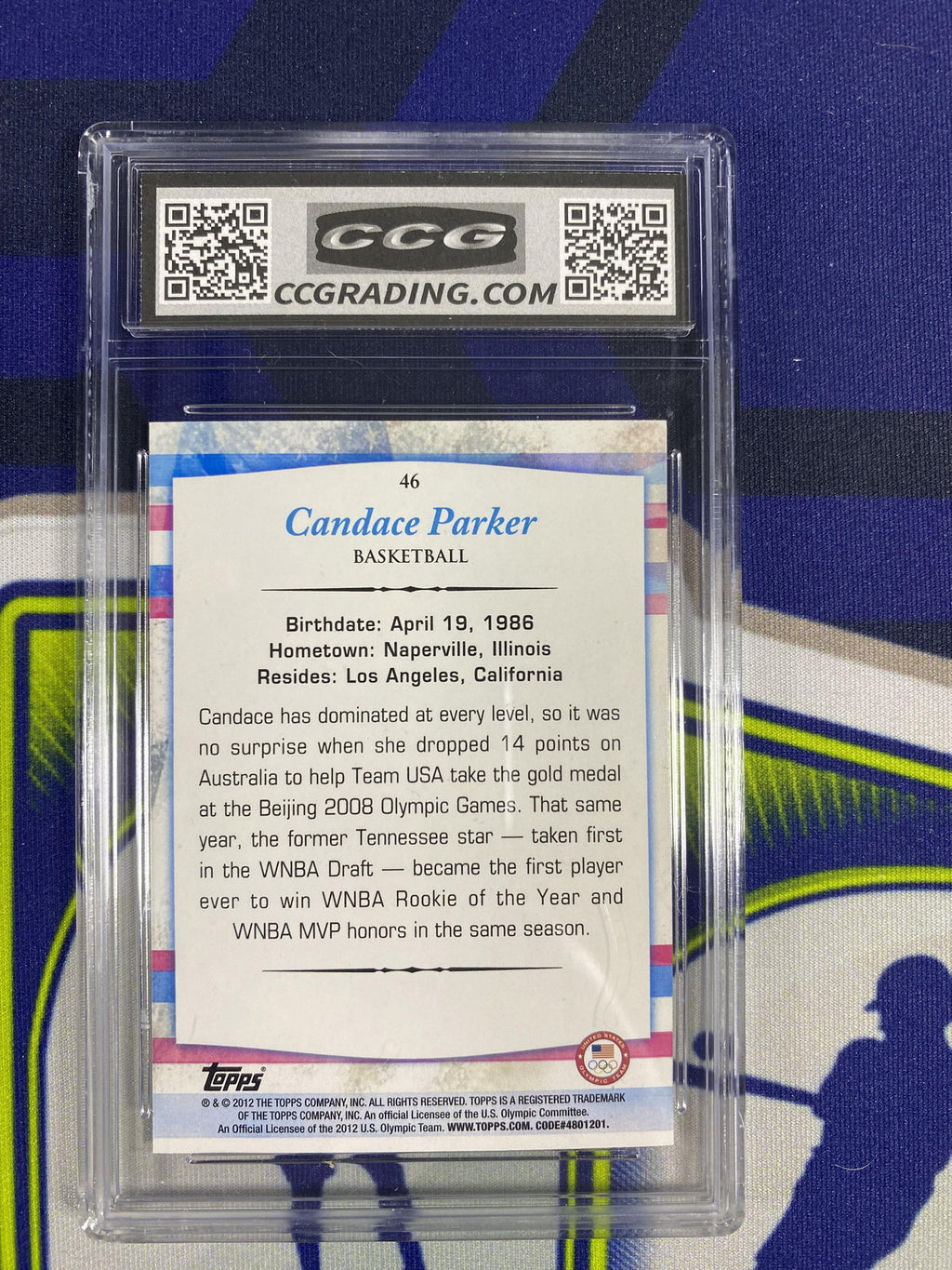 Candace Parker 2012 Topps US Olympic Team 46 CCG 10 RC