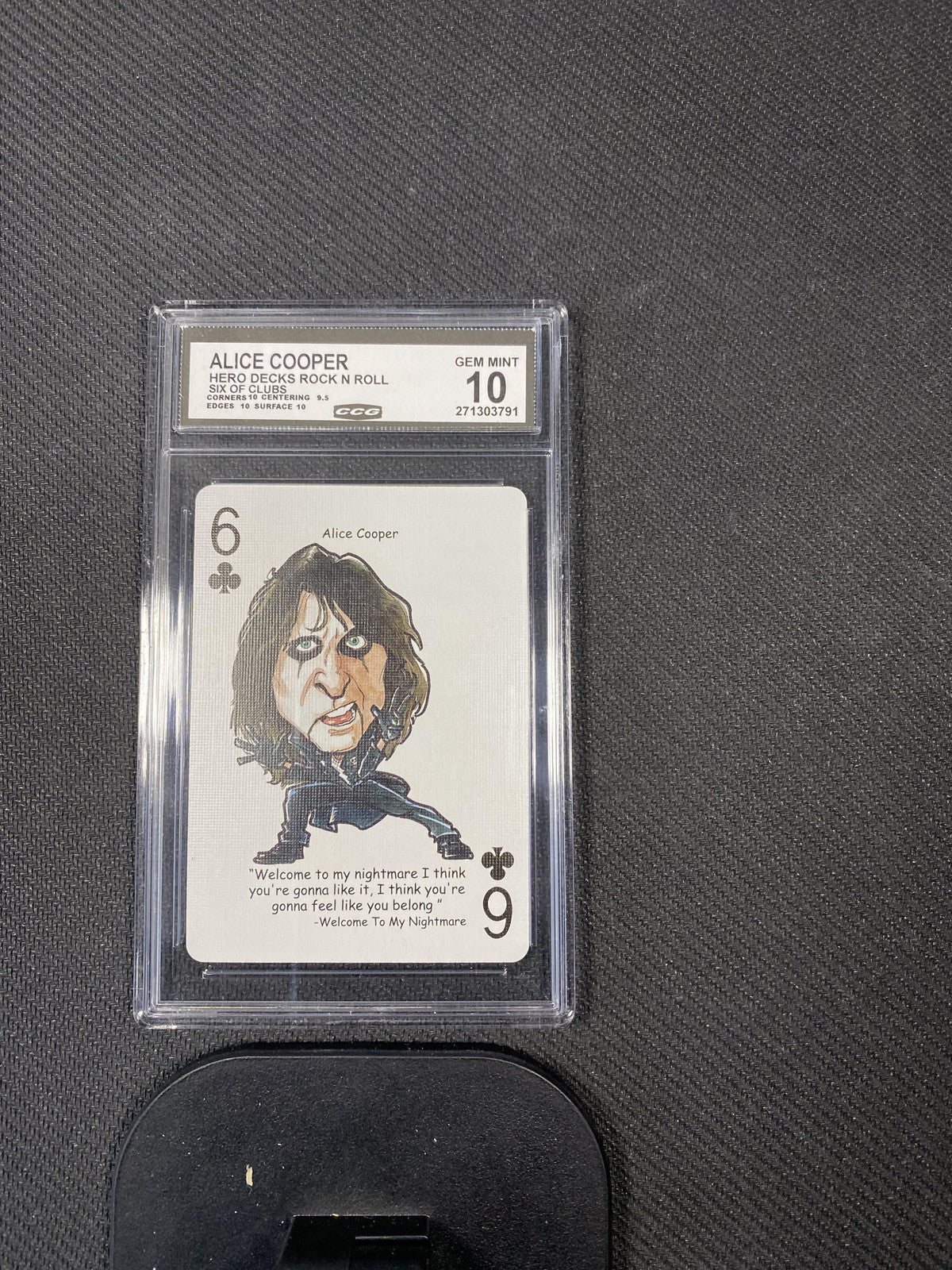Alice Cooper 2022 Herd Decks Rock N' Roll Alice Cooper Six of Clubs CCG 10 RC