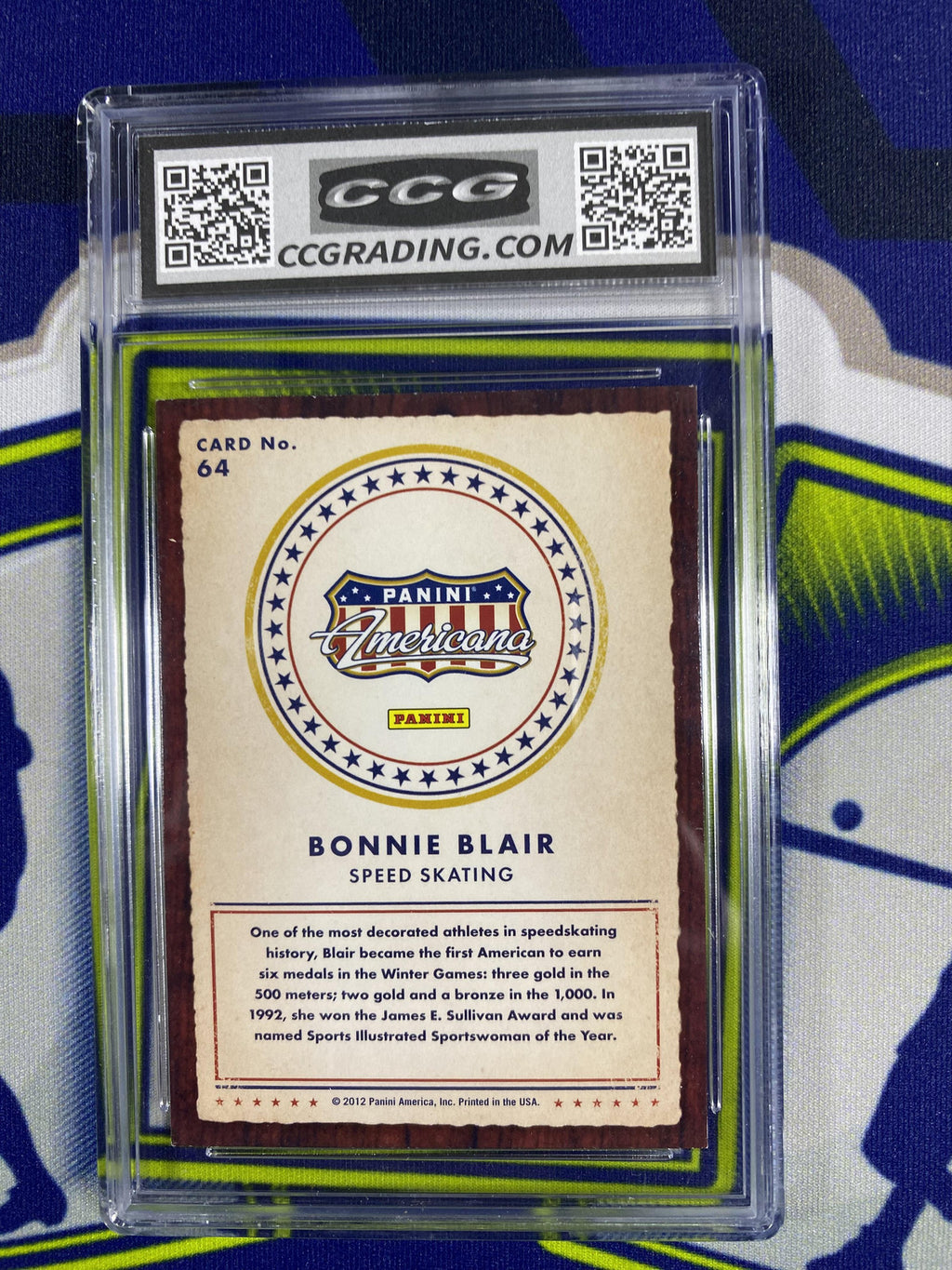 Bonnie Blair 2012 Panini Americana 64 Heroes & Legends CCG 9.5 RC