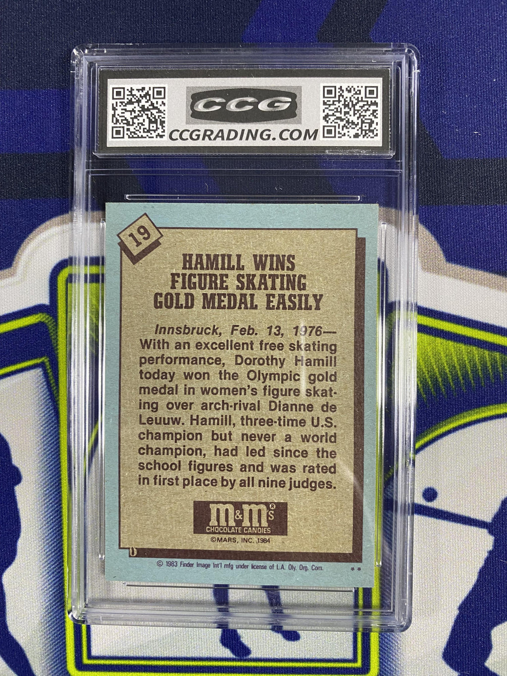 Dorothy Hamill 1983 Topps M&Ms 19 Olympic Heroes CCG 9.5 RC