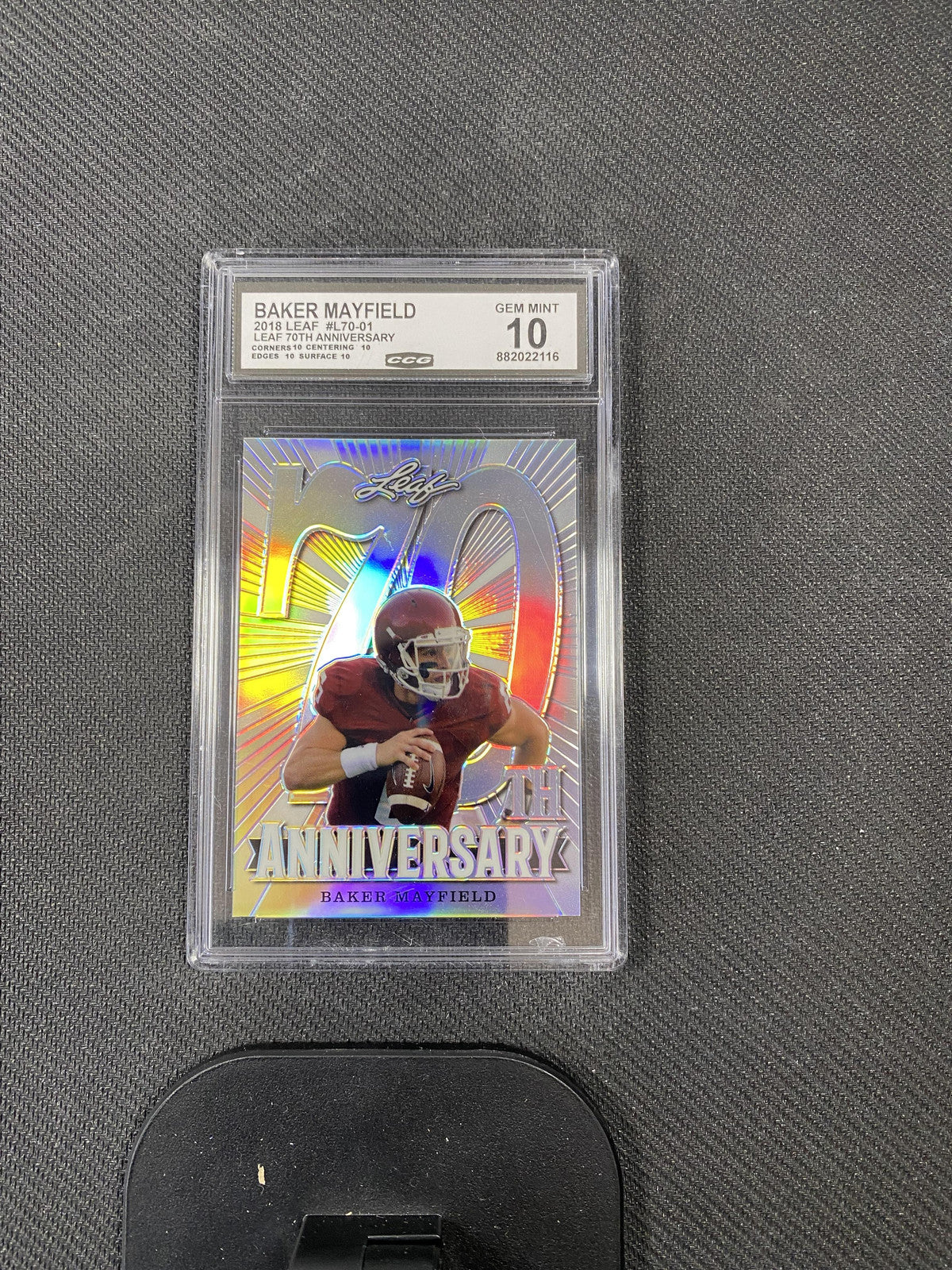Baker Mayfield 2018 Leaf 70th Anniversary L7001 CCG 10 RC