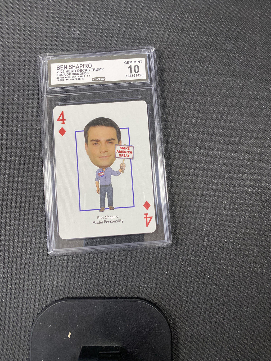 Ben Shapiro 2023 Hero Decks Trump Four of Diamonds CCG 10 RC