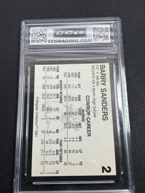 Barry Sanders 1991 Collegiate Collection CCG 10