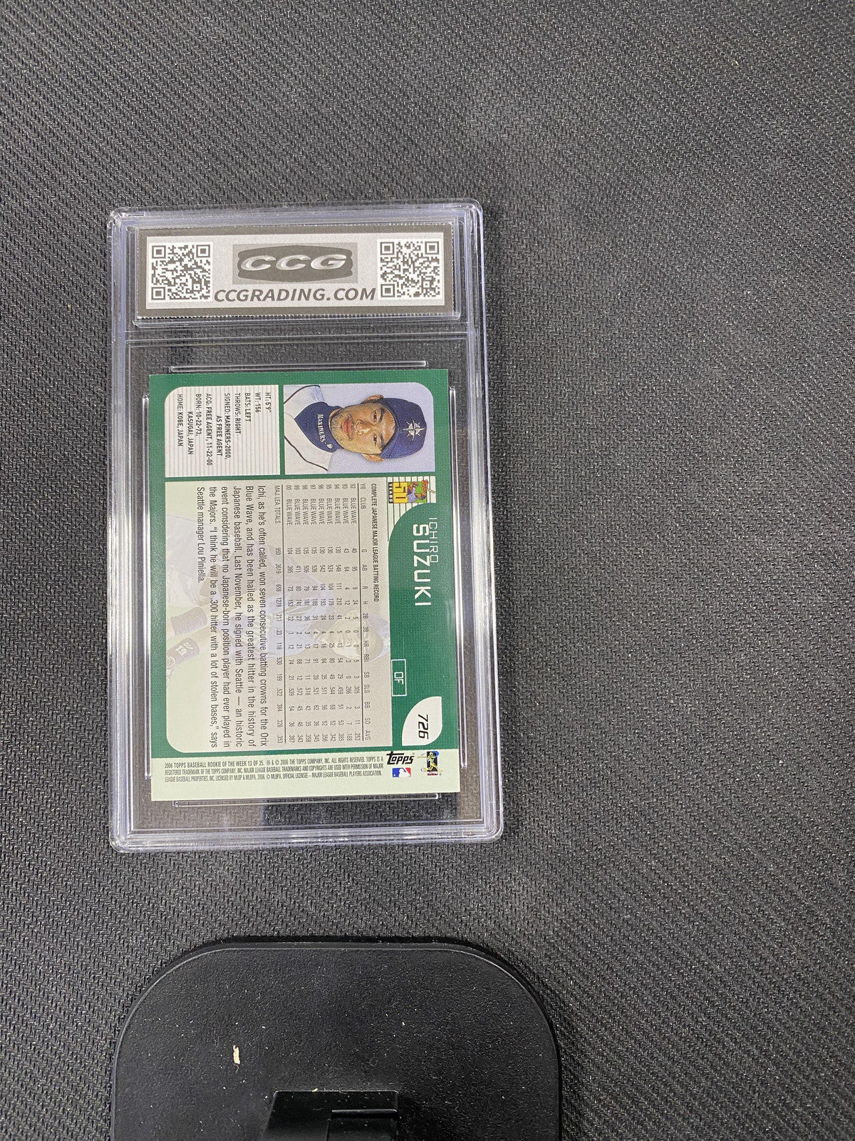 Ichiro Suzuki 2006 Topps 2001 Topps Reprint 13 Rookie of the Week CCG 10 RC