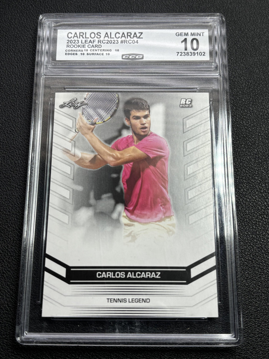 Carlos Alcaraz 2023 Leaf Rookie Card CCG 10