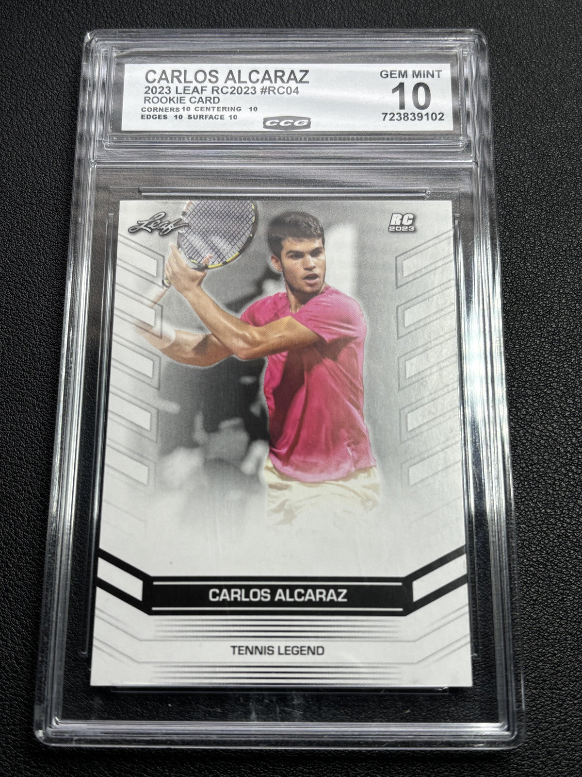 Carlos Alcaraz 2023 Leaf Rookie Card CCG 10